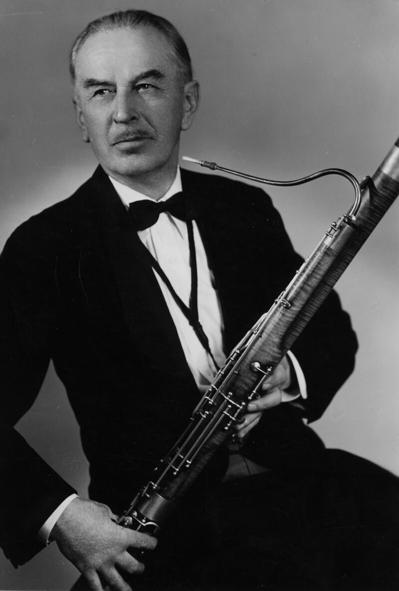 Anton Leskovar with his bassoon